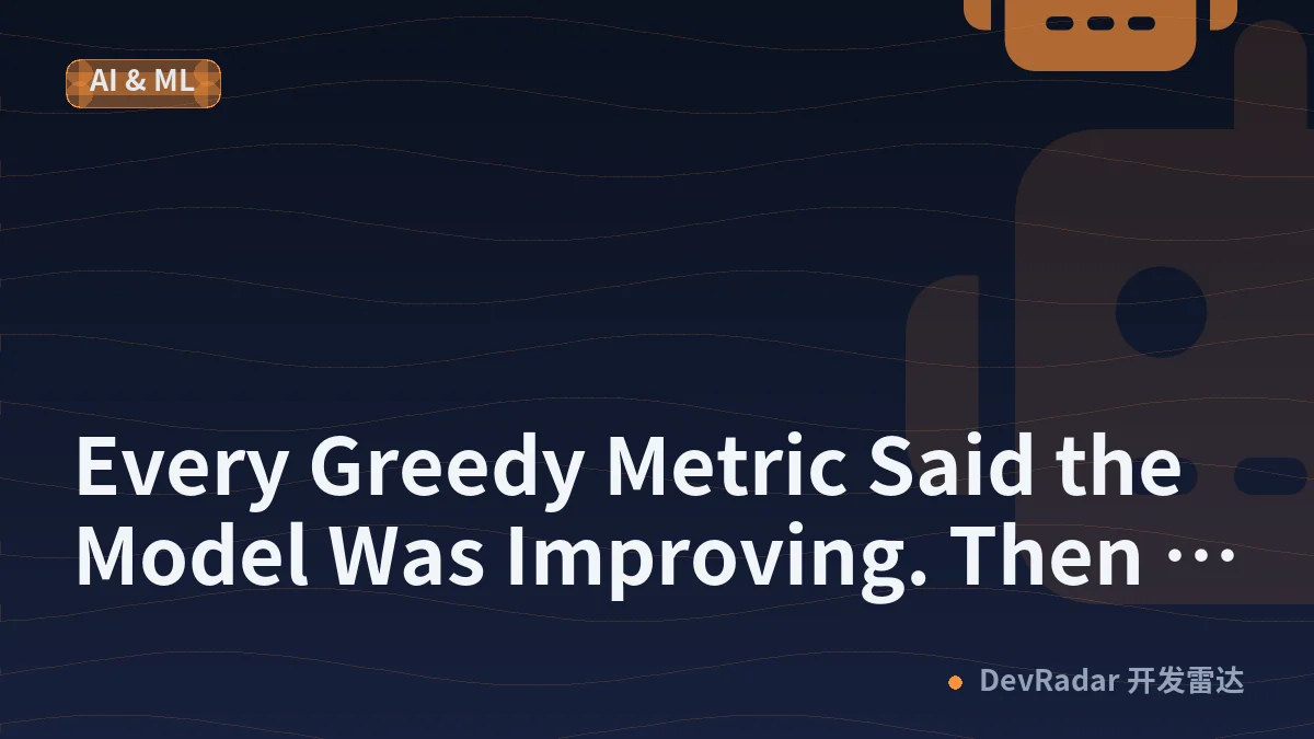 Every Greedy Metric Said the Model Was Improving. Then pass@64 Fell From 0.83 to 0.19