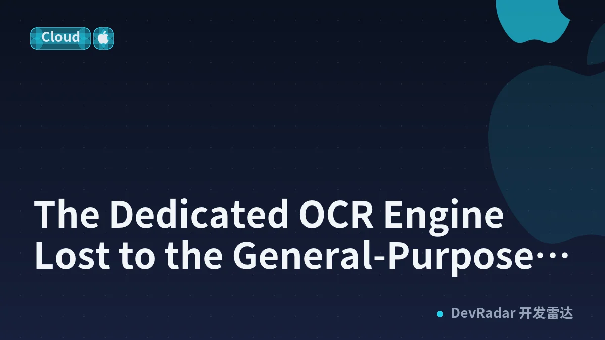 The Dedicated OCR Engine Lost to the General-Purpose Model — 300 Slower