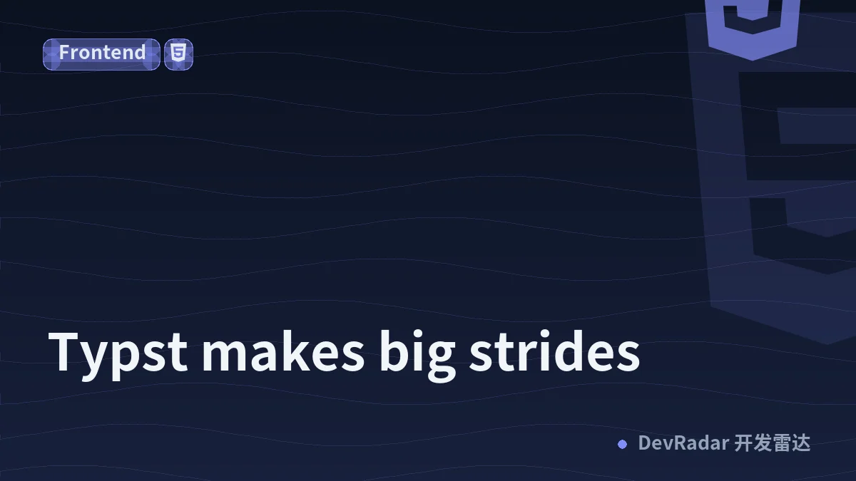 [$] Typst makes big strides