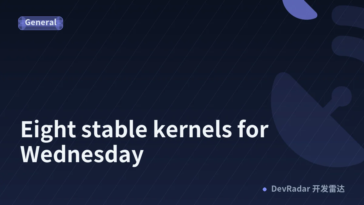 Eight stable kernels for Wednesday