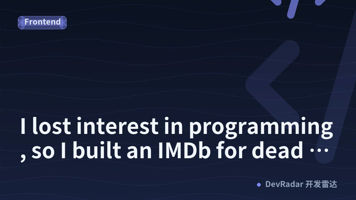 I lost interest in programming, so I built an IMDb for dead mosquitoes