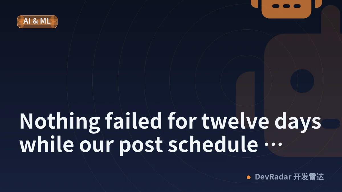 Nothing failed for twelve days while our post schedule drifted 76 hours: the label that meant two things