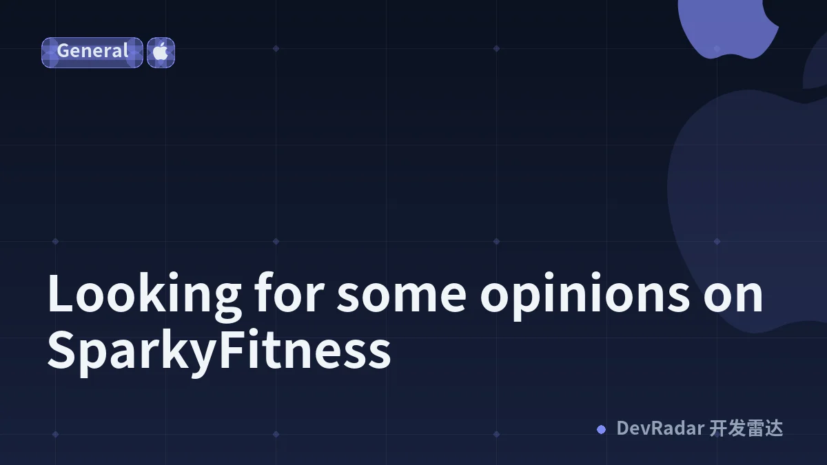 Looking for some opinions on SparkyFitness