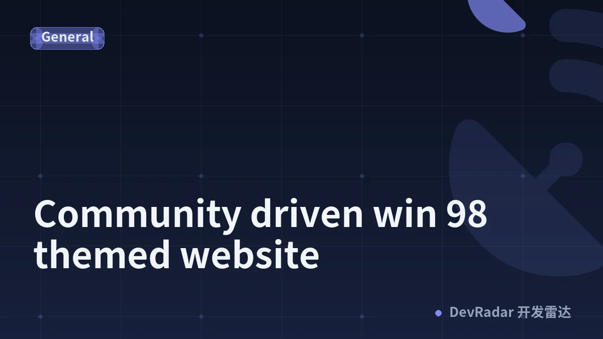 Community driven win 98 themed website