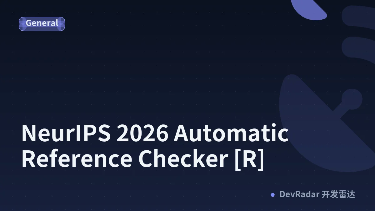 NeurIPS 2026 Automatic Reference Checker [R]