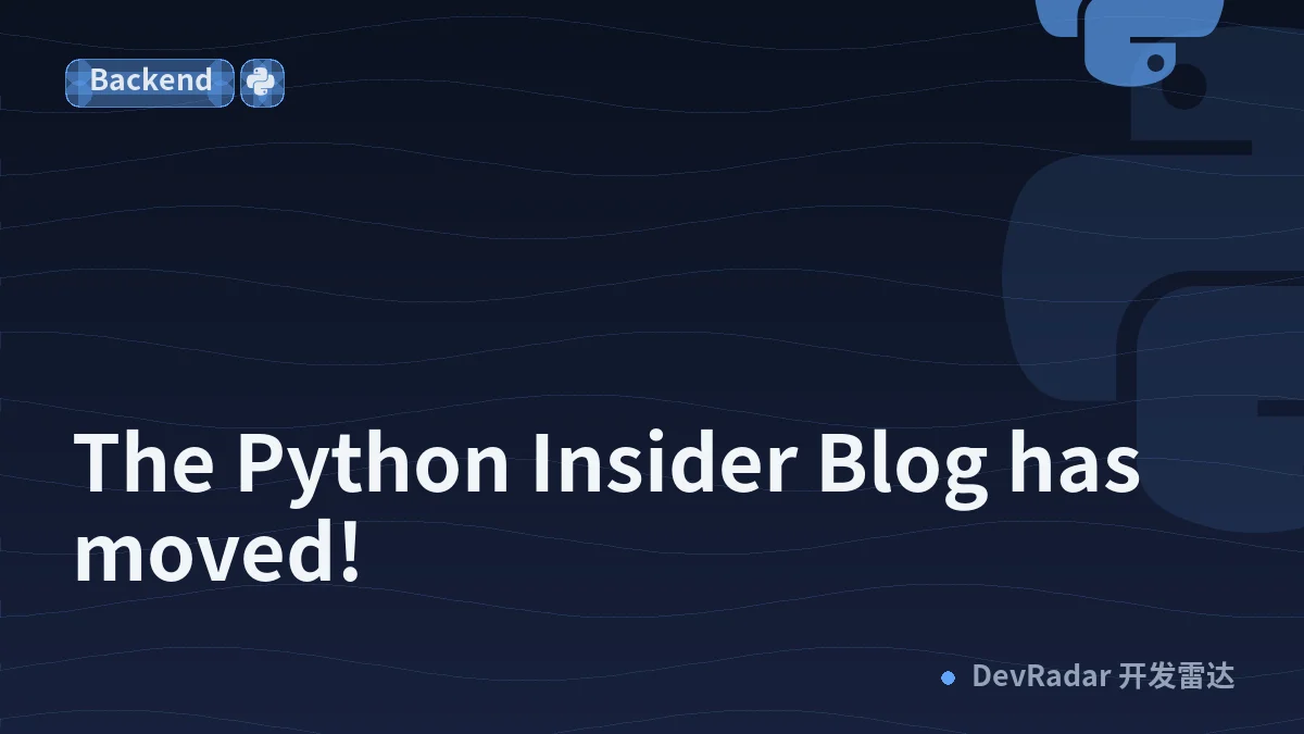 The Python Insider Blog has moved!