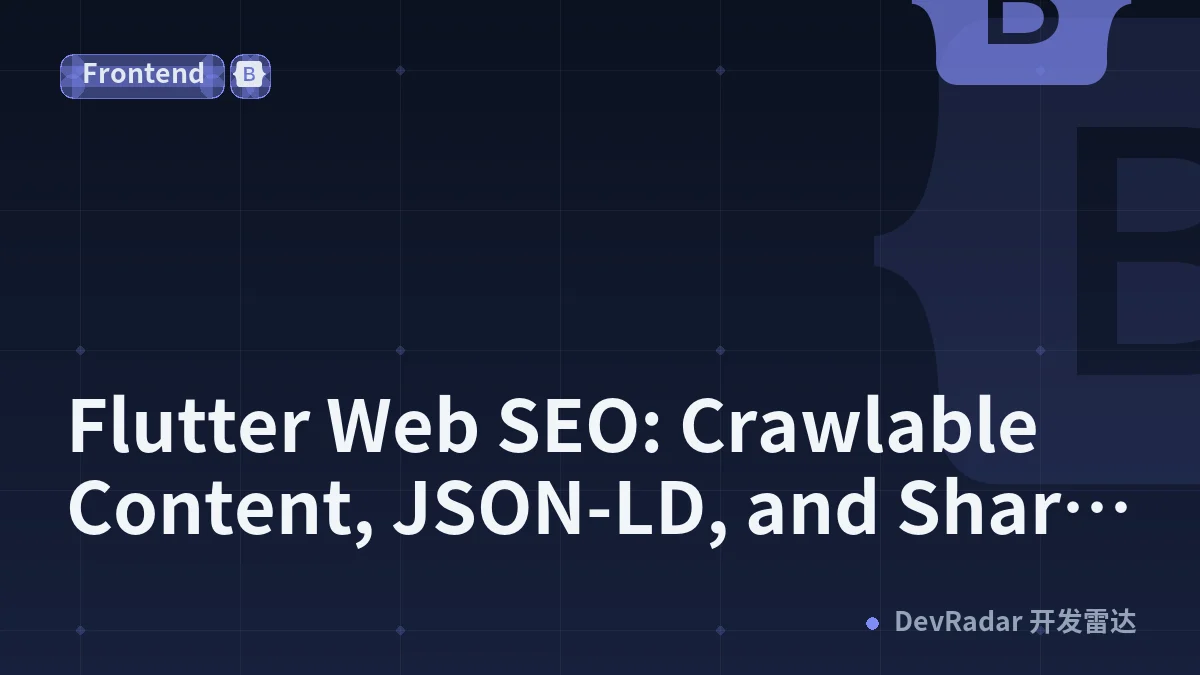 Flutter Web SEO: Crawlable Content, JSON-LD, and Share Cards for a Canvas App