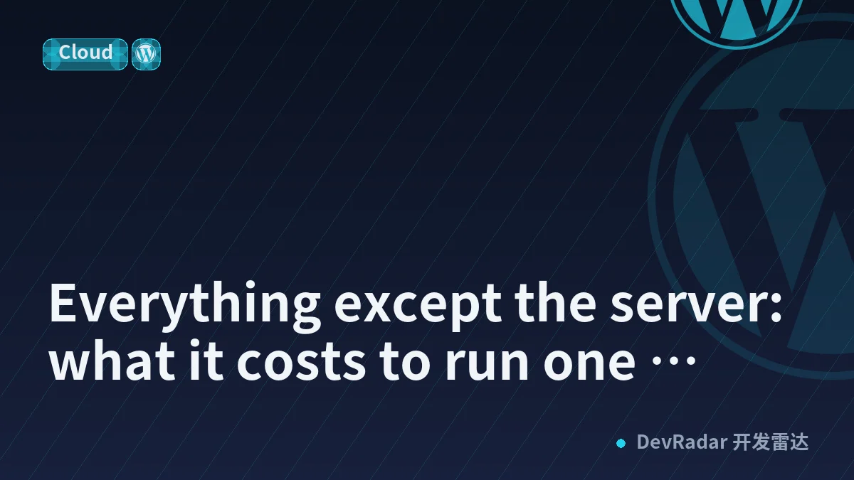 Everything except the server: what it costs to run one WordPress site for a year