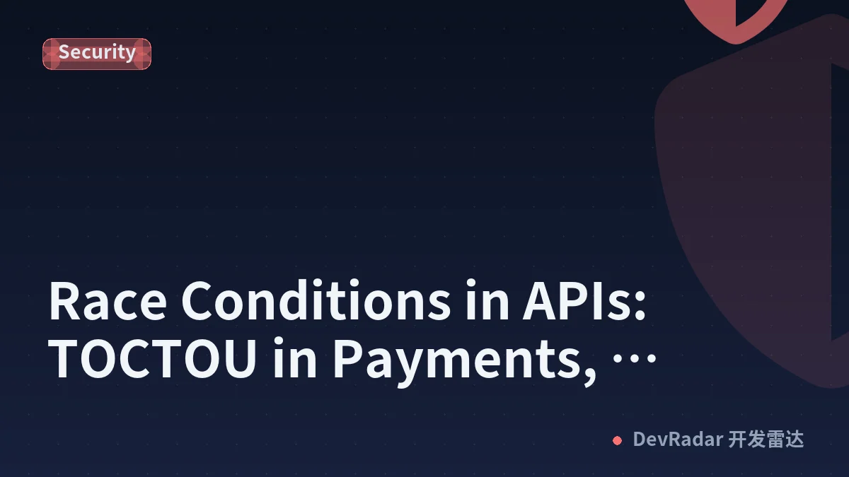 Race Conditions in APIs: TOCTOU in Payments, Coupons, and Rate Limiting