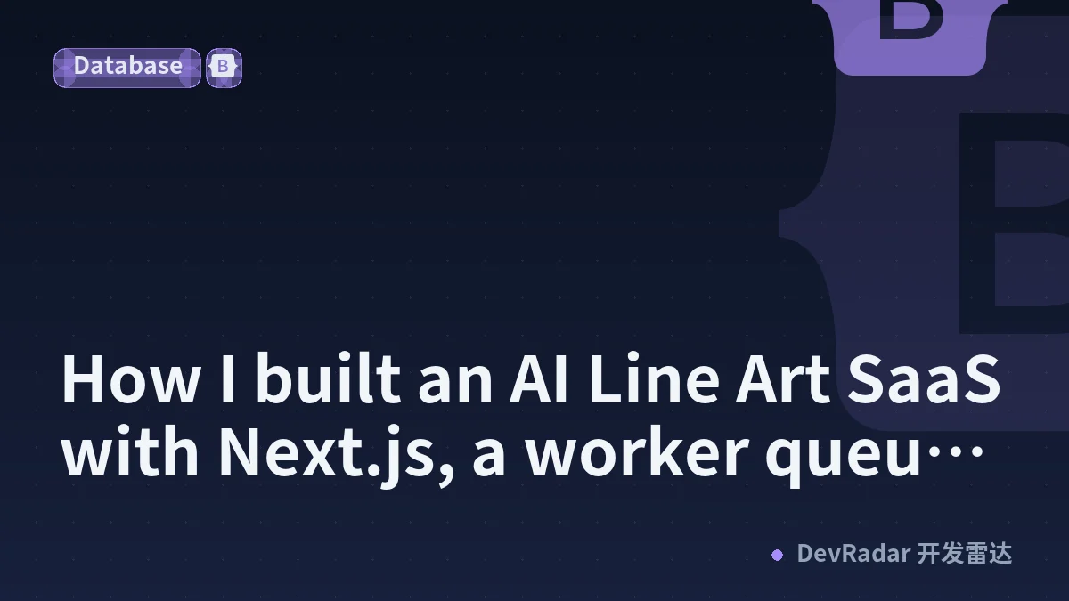 How I built an AI Line Art SaaS with Next.js, a worker queue, and Stripe credits