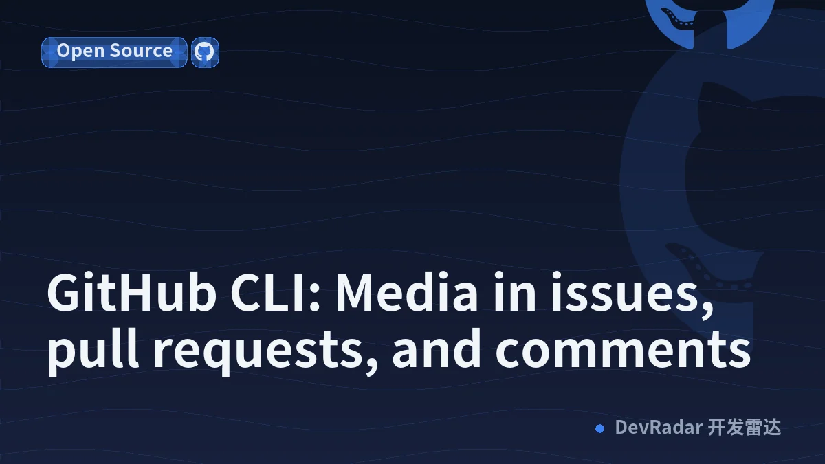 GitHub CLI: Media in issues, pull requests, and comments